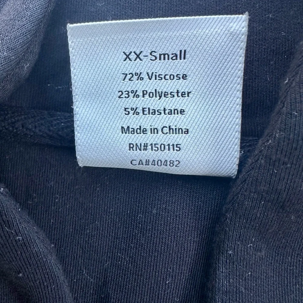 Varley Pelham Zip Through Black Zip-Front Black Women's Sweatshirt Jacket, XXS - Picture 9 of 16